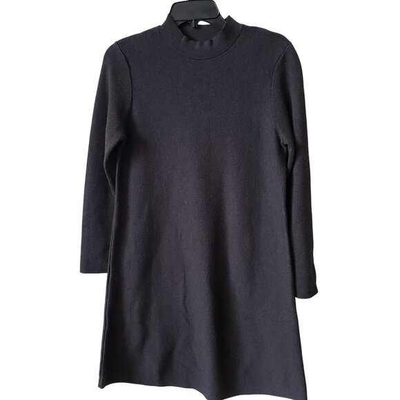 J. Jill Gray Long Sleeve Mock Neck Fit and Flare Sweater Dress XSP Minimalist - Picture 1 of 11